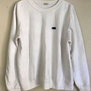 Brandy Melville white bear graphic pullover